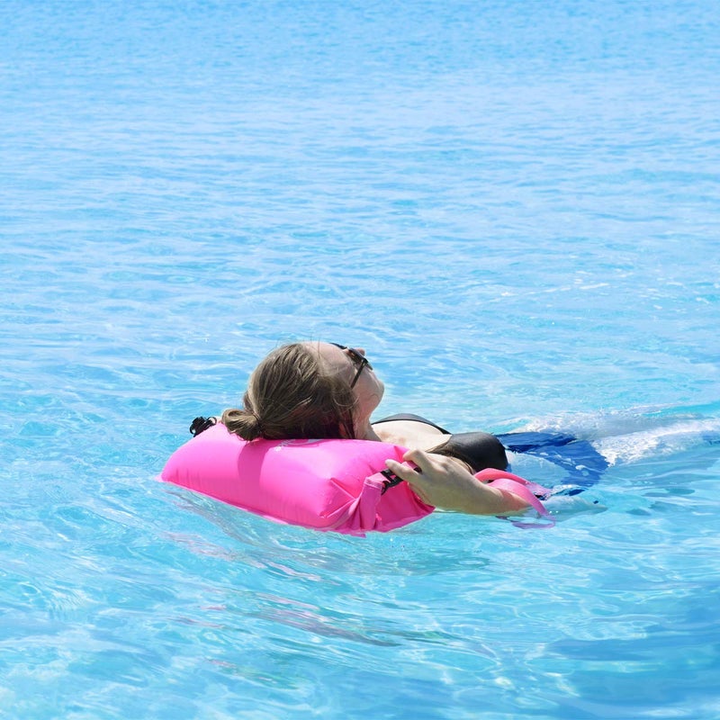 Naturehike 18L High Visible Safety Swim Buoy - Ultralight Bubble Tow Float and Dry Bag for Open Water Swimming Kayaking Snorkeling Diving Fishing Trailing with Adjustable Waist Belt (Pink) - Image 2